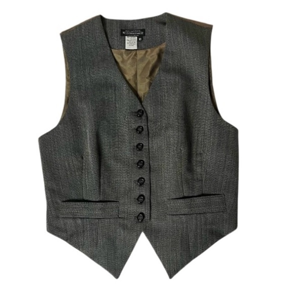 J PETERMAN 3 Piece Pantsuit Longline Jacket Pants Vest Wool Lined Womens VINTAGE - Picture 7 of 16